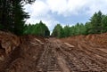 ÃÂ¡learing forest for construction natural gas pipeline. Forestry work for new development